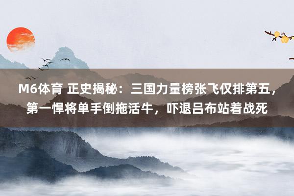 M6体育 正史揭秘：三国力量榜张飞仅排第五，第一悍将单手倒拖活牛，吓退吕布站着战死