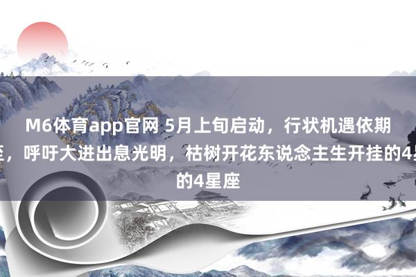 M6体育app官网 5月上旬启动，行状机遇依期而至，呼吁大进出息光明，枯树开花东说念主生开挂的4星座