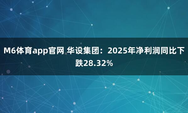 M6体育app官网 华设集团：2025年净利润同比下跌28.32%